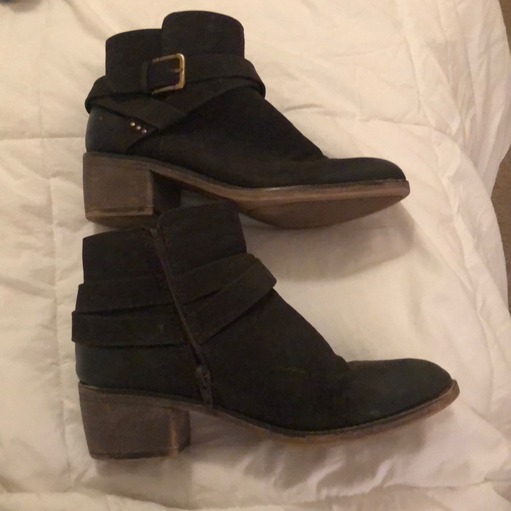 Dark Brown Suede Booties